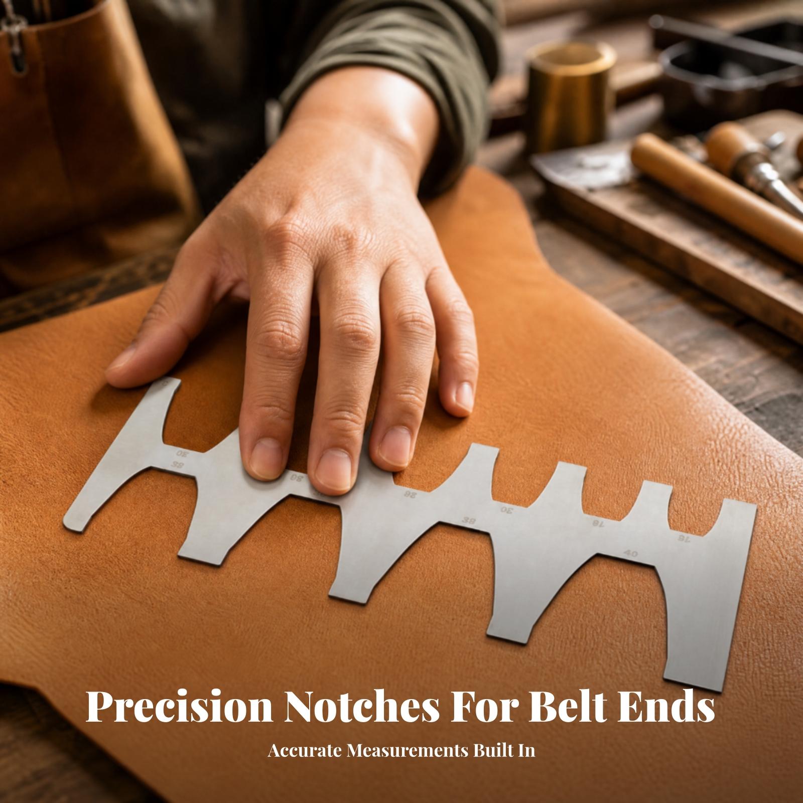 Leatherwork Free Patterns - Belt-End Template Ruler 1.2 Mm Thick