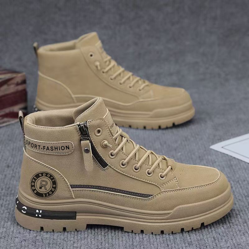 Leatherwork Boots - Men Retro High Top Work Boots