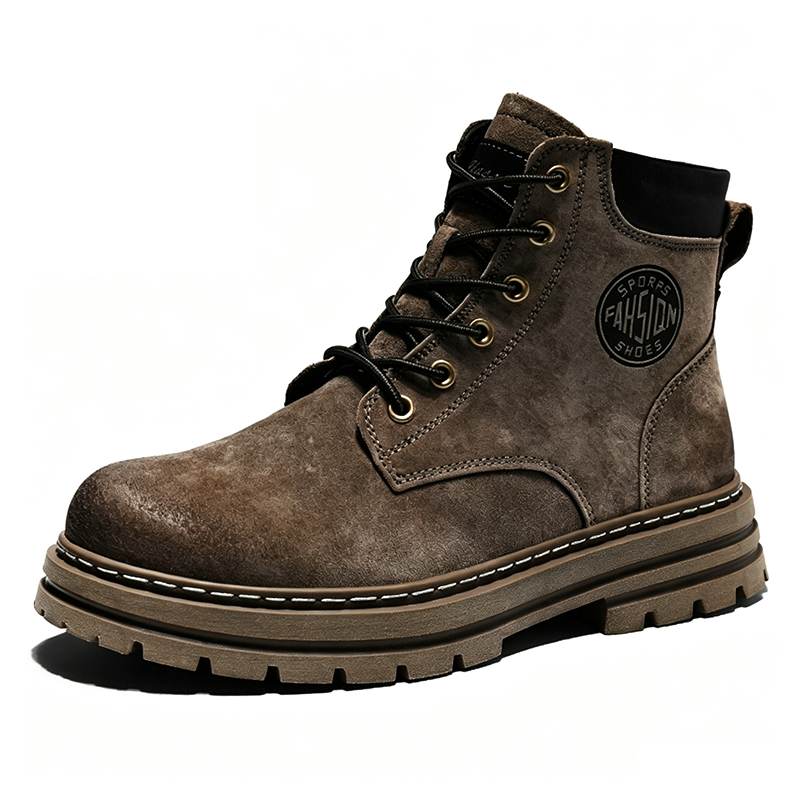 Leatherwork Boots - Men's Winter Fleece Lined Boots High‑Top