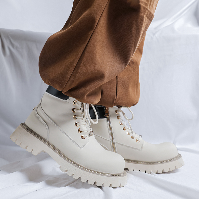 plus size men fashion party ba - đánh giá và giá Leatherwork Boots
