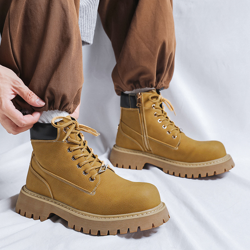 plus size men fashion party ba - đánh giá và giá Leatherwork Boots