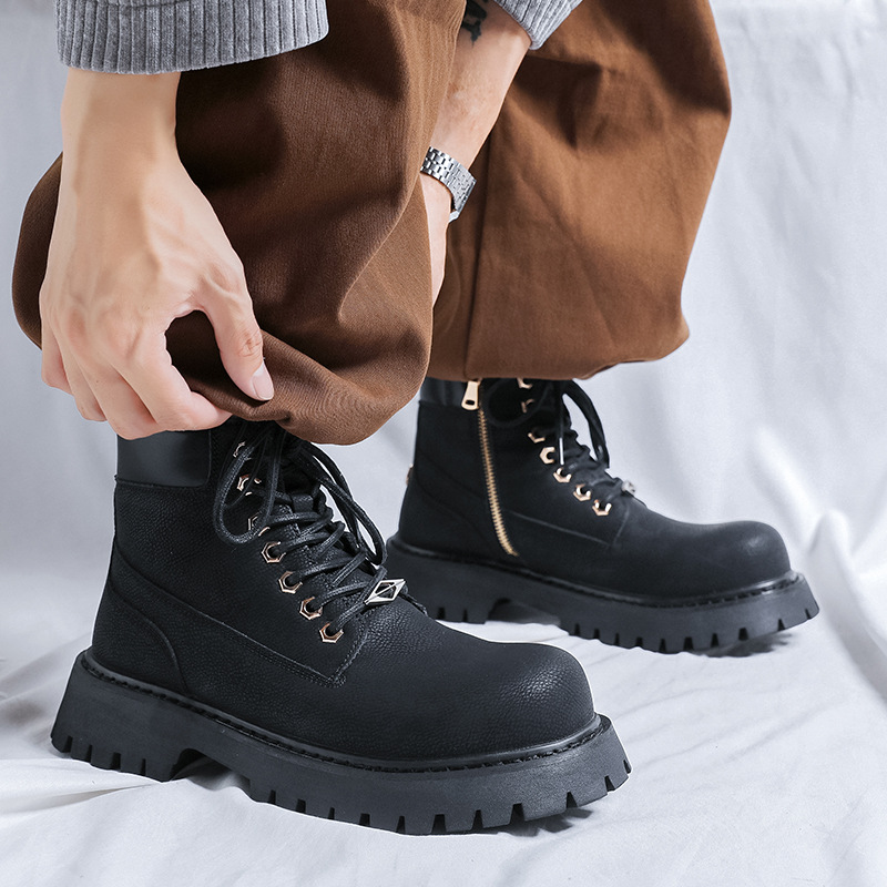 plus size men fashion party ba - đánh giá và giá Leatherwork Boots