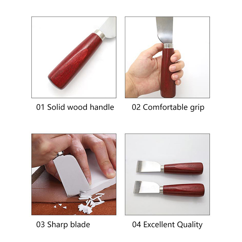Wooden Handle DIY Leathercraft - đánh giá và giá Leatherwork Knife