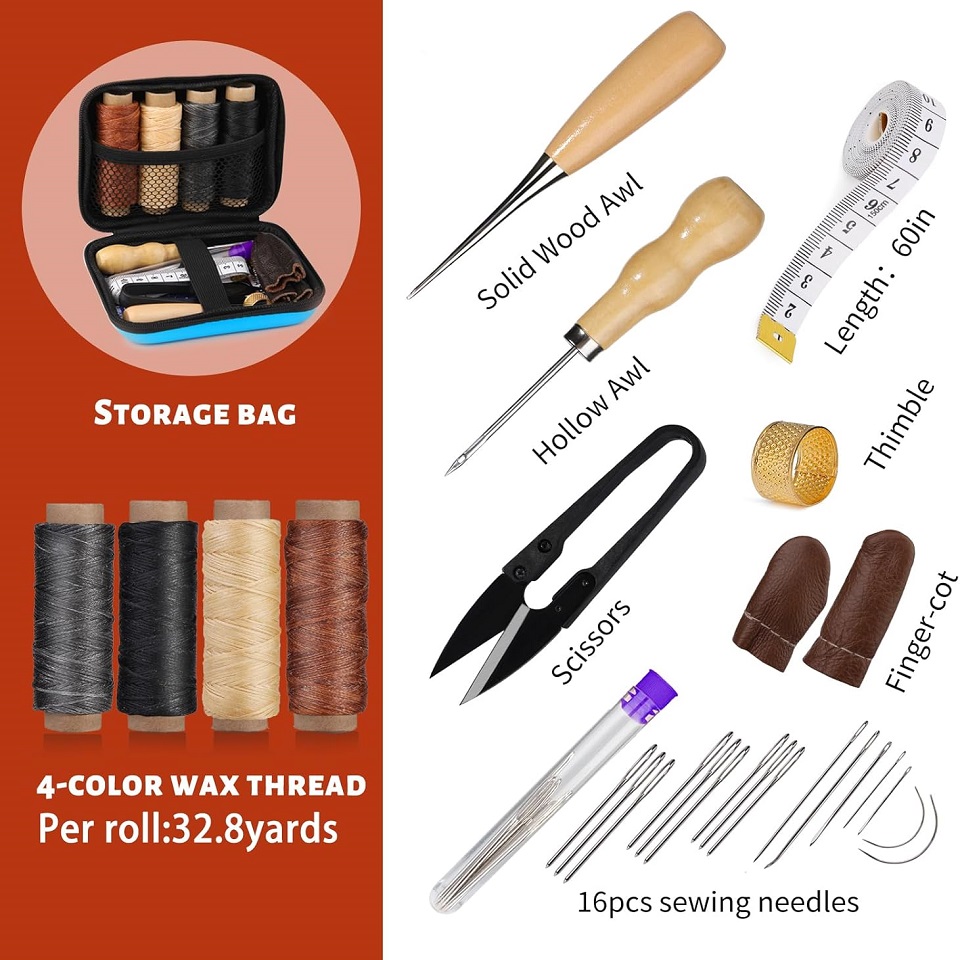 BUDDUR Leather Sewing Tools Ki - đánh giá và giá Leatherwork Awl