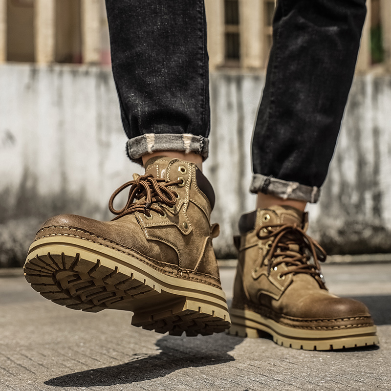 Men's Fashion Spring Platform  - đánh giá và giá Leatherwork Boots