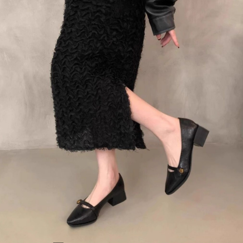 French Vintage Chunky Heel Mar - đánh giá và giá Leatherwork In French