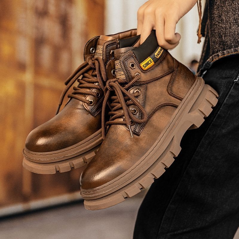Vintage Men Platform Ankle Boo - đánh giá và giá Leatherwork Boots