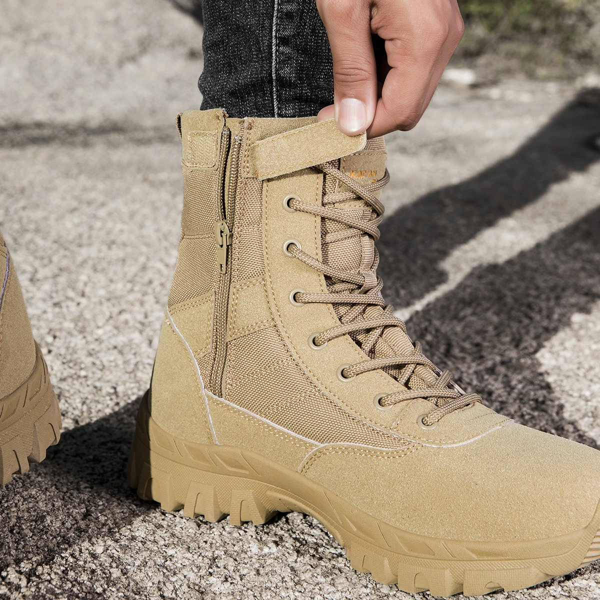 Men's Outdoor Hiking Shoes Hig - đánh giá và giá Leatherwork Boots