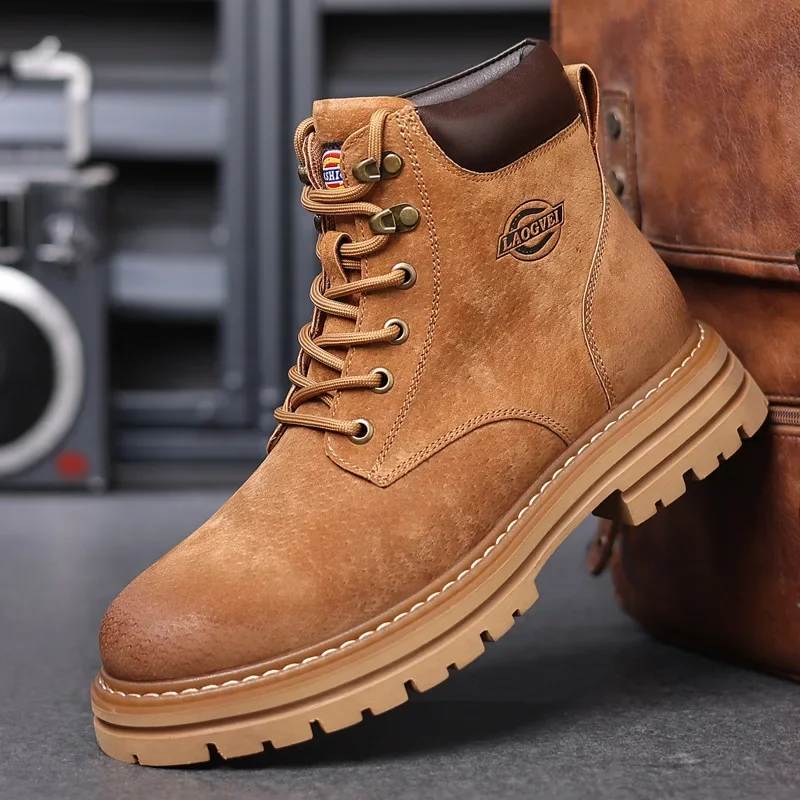 High Quality Men Shoes Genuine - đánh giá và giá Leatherwork Boots