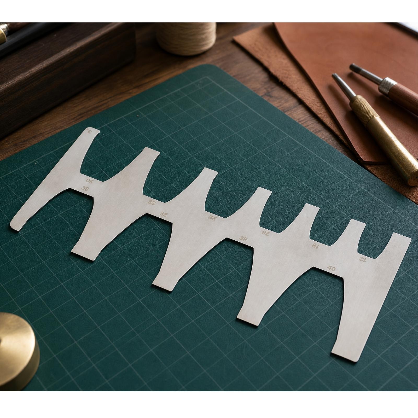 Belt-End Template Ruler 1.2 Mm - đánh giá và giá Leatherwork Free Patterns