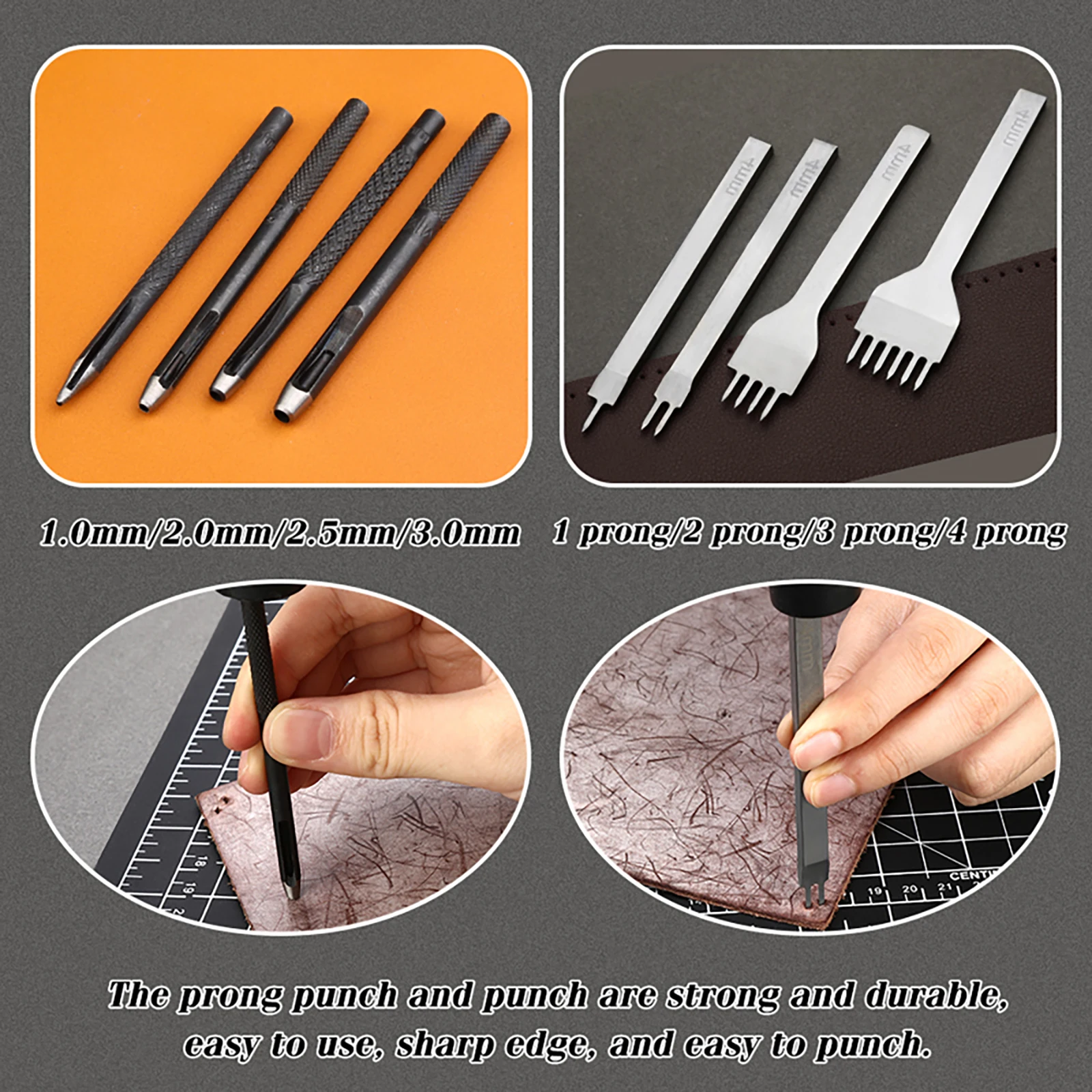 Orange Leather Sewing Kit Upho - đánh giá và giá Leatherwork Awl