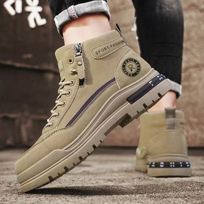 Men Retro High Top Work Boots  - đánh giá và giá Leatherwork Boots