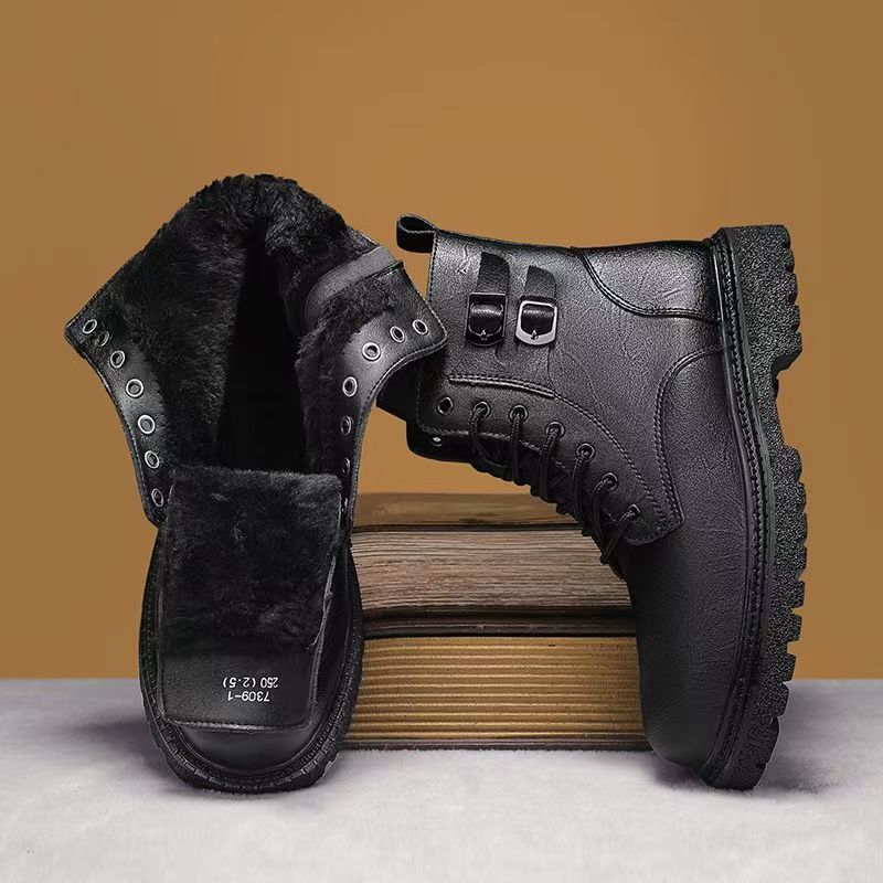 Men Autumn Winter Big Size Gen - đánh giá và giá Leatherwork Boots