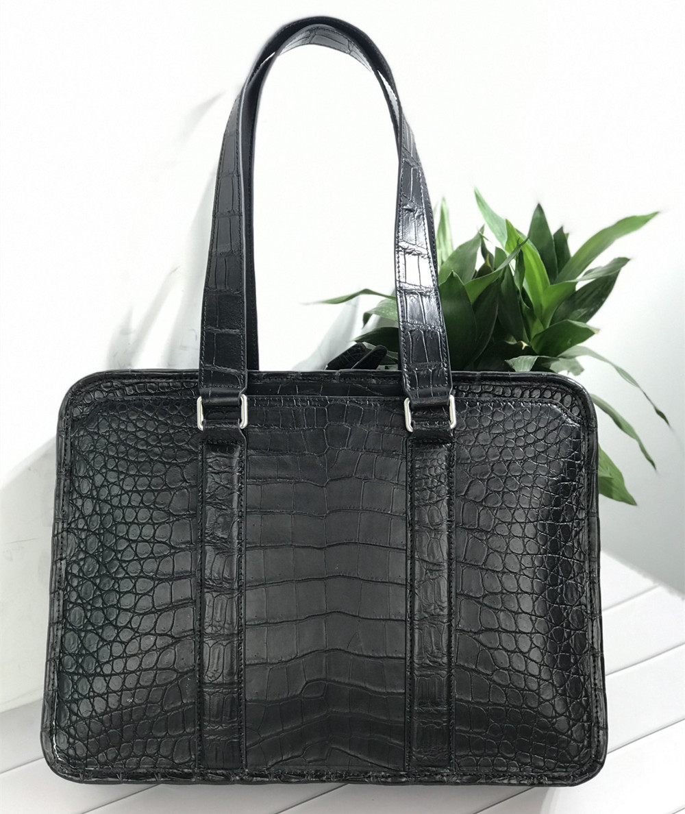 New Crocodile Leather Laptop B - đánh giá và giá Leather Work Handbag