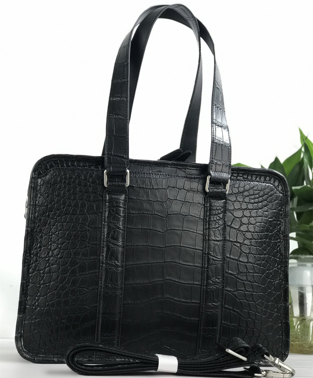 New Crocodile Leather Laptop B - đánh giá và giá Leather Work Handbag