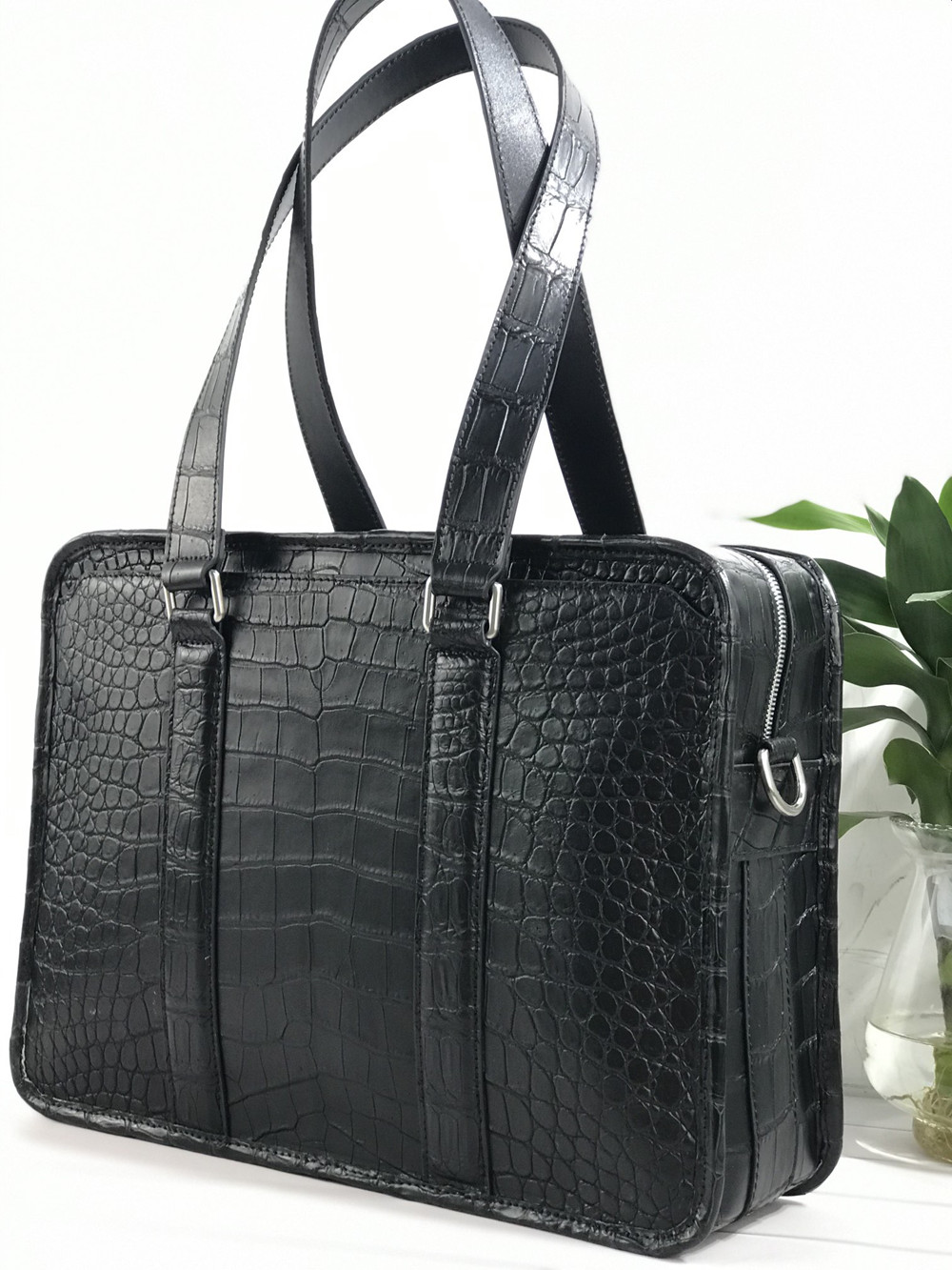 New Crocodile Leather Laptop B - đánh giá và giá Leather Work Handbag