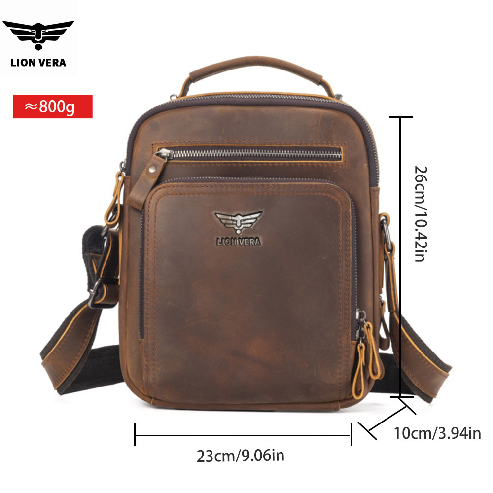 LION VERA Men's Shoulder Bag C - đánh giá và giá Leather Work Handbag
