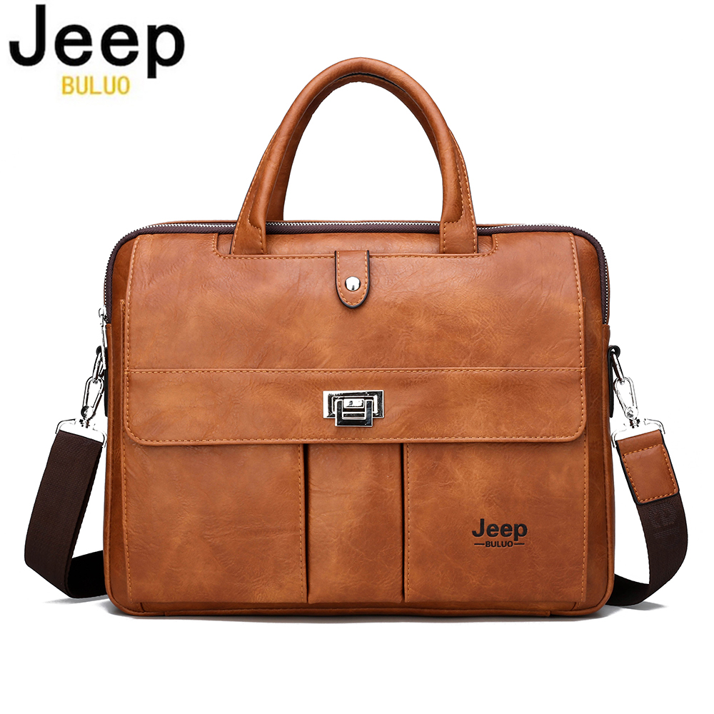 Jeep Buluo Men's Leather Brief - đánh giá và giá Leather Work Handbag