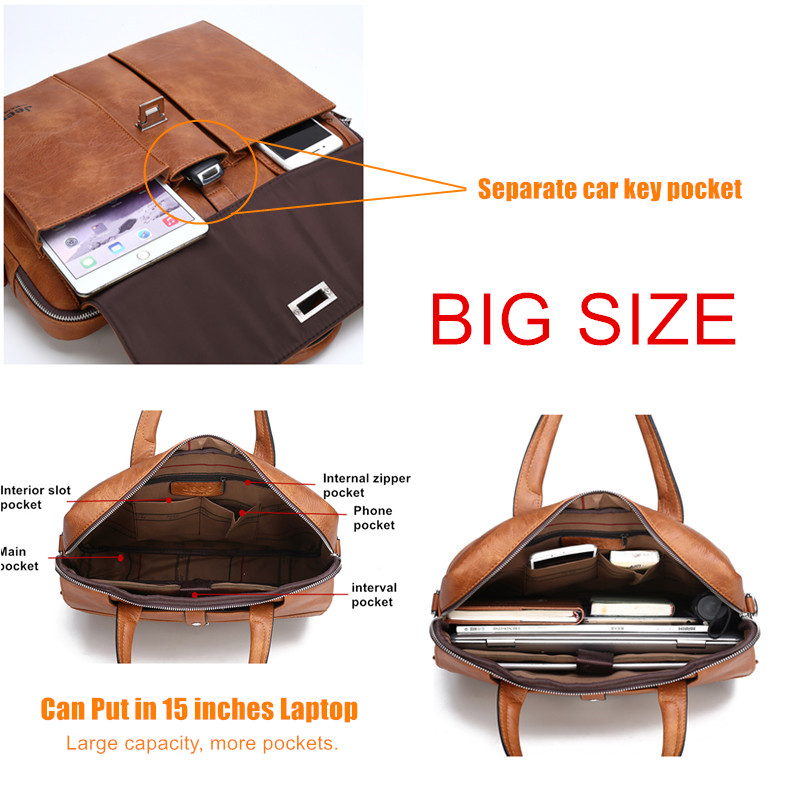 Jeep Buluo Men's Leather Brief - đánh giá và giá Leather Work Handbag